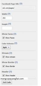 Hướng dẫn cách chèn Fanpage Facebook vào Website Blogs