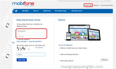 Cách tra cứu cước Mobifone hàng tháng trên Website