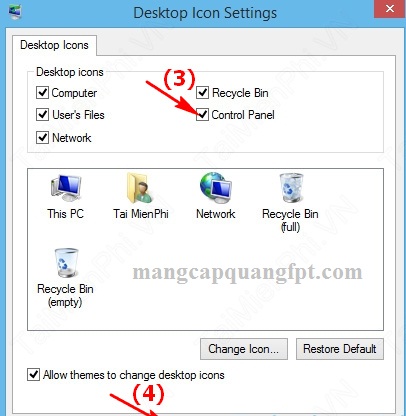 Cách đưa Control Panel ra Desktop trong Windows 8