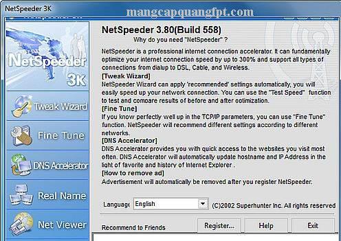 NetSpeeder - Phần mềm tăng tốc độ truy cập mạng Internet hàng đầu