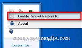 Hướng dẫn đóng băng hệ thống bằng Reboot Restore RX