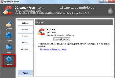 Phần mềm dọn dep rác tối ưu hóa hệ thống máy tính CCleaner