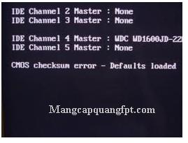 Hướng dẫn cách khắc phục lỗi Cmos check sum errors khi khởi động máy tính