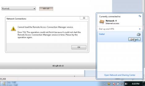 Hướng dẫn khắc phục lỗi 711 Dcom 3G Viettel và cách khắc phục