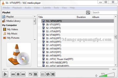 Hướng dẫn xem tivi trực tuyến với VLC khi dùng FPT VNPT hay Viettel