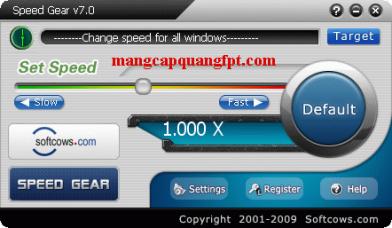 Speed Gear - Phần mềm hổ trợ tăng tốc máy tính chơi Game mạnh mẽ