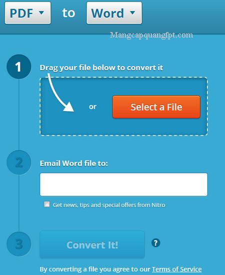Hướng dẫn chuyển đổi File PDF sang File Word trực tuyến