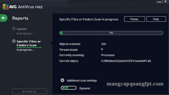 Hướng dẫn sử dụng phần mềm diệt virus AVG Antivirus Free