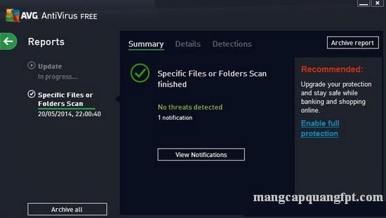 Hướng dẫn sử dụng phần mềm diệt virus AVG Antivirus Free