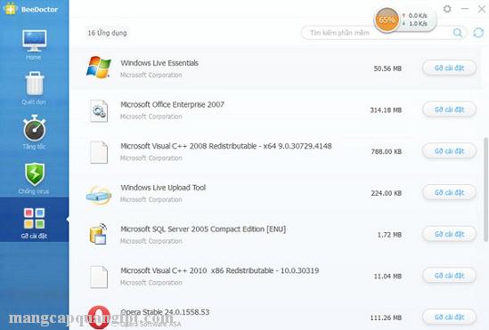 BeeDoctor Phần mềm tối ưu hóa hệ thống máy tính laptop