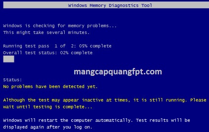 Hướng dẫn check Ram trên Windows với Windows Memory Diagnostic