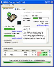 HDD Life Pro Phần mềm kiểm tra sức khỏe máy tính toàn diện