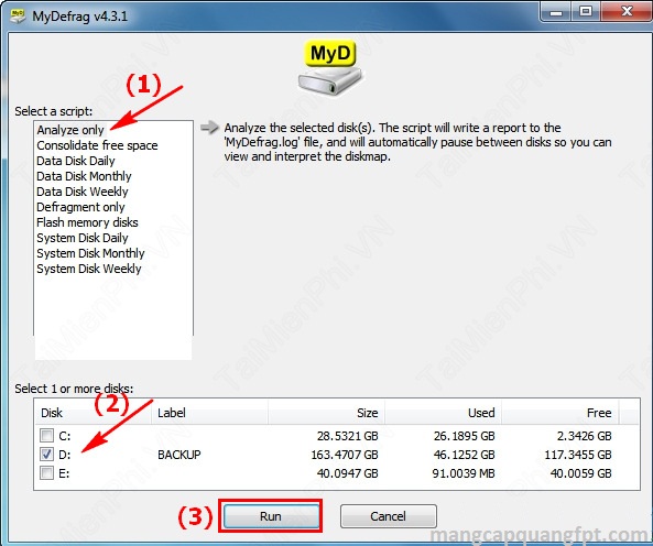 MyDefrag phần mềm chống phân mảnh ổ cứng