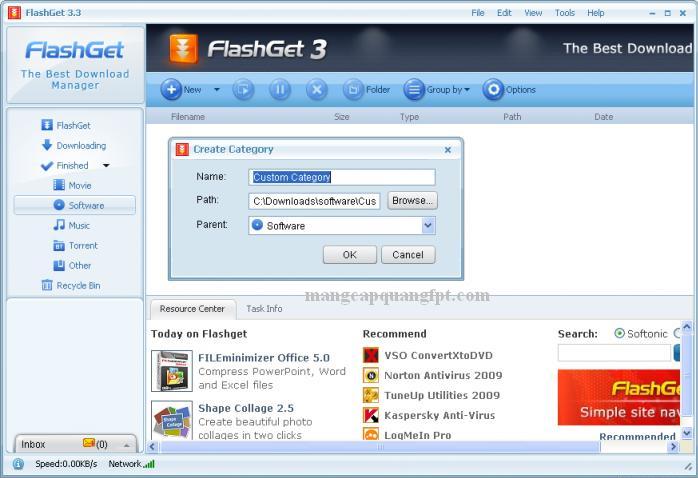 Hướng dẫn tăng tốc tải file về máy tính bằng FlashGet