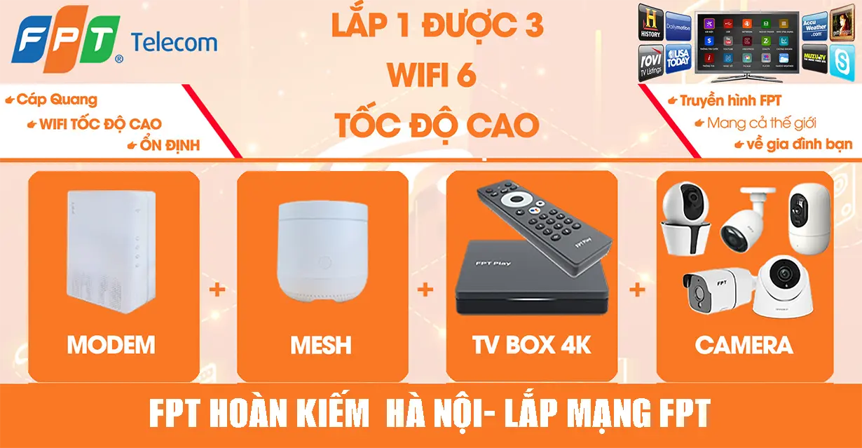 ✅ Lắp mạng FPT Phường Hoàn Kiếm, Hà Nội, Miễn phí WIFI - 0942.602.911